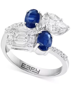 EFFY Collection ® Sapphire (1 Ct. T.w.) & Diamond (9/10 Ct. T.w.) Ring In 14k White Gold