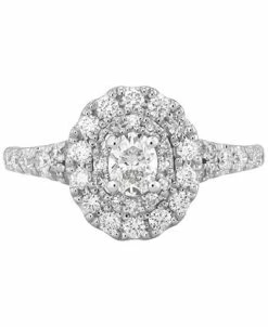 Macy's Diamond Oval Halo Engagement Ring (1 Ct. T.w.) In 14k White Gold 7 Macy's Diamond Oval Halo Engagement Ring (1 Ct. T.w.) In 14k White Gold -rings shop 22478424 fpx