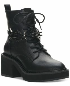Vince Camuto Women's Keltana Chained Lace-Up Combat Booties