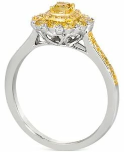 Le Vian Sunny Yellow Diamond (1/2 Ct. T.w.) & Vanilla Diamond Accent Starflower Ring In Platinum & 14k Gold -rings shop 22569319 fpx