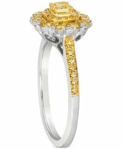 Le Vian Sunny Yellow Diamond (1/2 Ct. T.w.) & Vanilla Diamond Accent Starflower Ring In Platinum & 14k Gold -rings shop 22569335 fpx