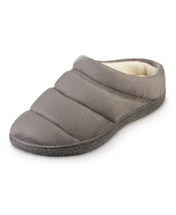 Isotoner Signature Women's Microsuede Puffer Comfort Hoodback Slippers -rings shop 22625325 fpx