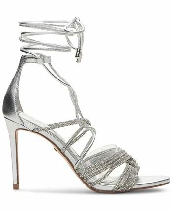 Vince Camuto Women's Aimery Strappy Rhinestone Tie-Up Stiletto Sandals 2 Vince Camuto Women's Aimery Strappy Rhinestone Tie-Up Stiletto Sandals - Image 2