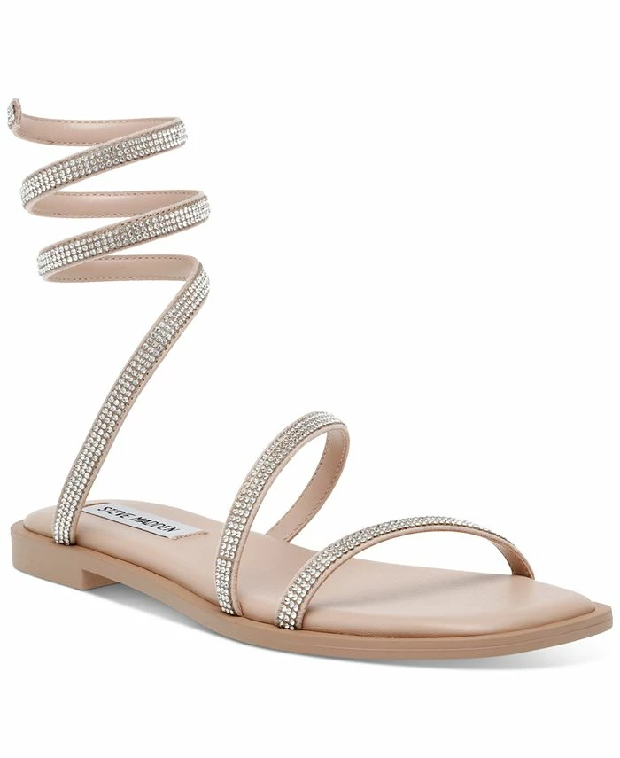 Steve Madden Women's Azaria Rhinestone Coiled Flat Sandals 1 Steve Madden Women's Azaria Rhinestone Coiled Flat Sandals