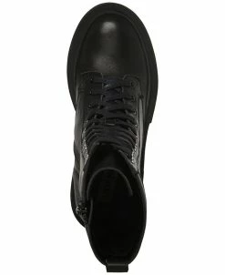 Steve Madden Women's Matryx Lace-Up Lug-Sole Combat Booties -rings shop 22722314 fpx