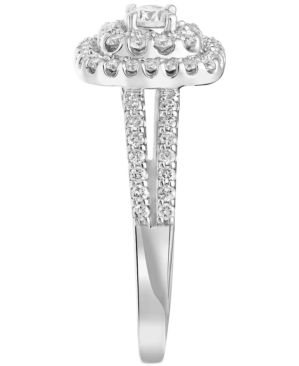 Macy's Diamond Double Halo Engagement Ring (3/4 Ct. T.w.) In 14k White Gold 4 Macy's Diamond Double Halo Engagement Ring (3/4 Ct. T.w.) In 14k White Gold - Image 4