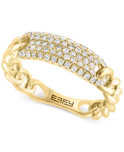 EFFY Collection ® Diamond Pavé Chain Link Ring (3/8 Ct. T.w.) In 14k Gold