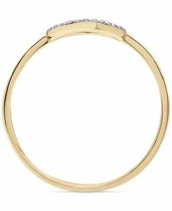 Wrapped Diamond Open Teardrop Ring (1/20 Ct. T.w.) In 10k Gold, Created For Macy's -rings shop 22875747 fpx