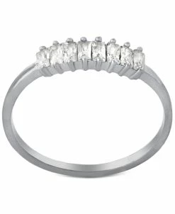 Giani Bernini Cubic Zirconia Horizontal Cluster Ring In Sterling Silver, Created For Macy's