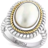 EFFY Collection ® Freshwater Mabé Pearl (14X10mm) Ring In Sterling Silver & 18K Gold-Plate