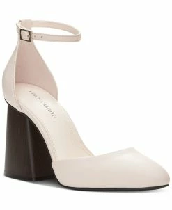 Vince Camuto Women's Addilenz Ankle-Strap Flare-Heel Pumps