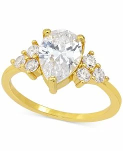 Charter Club Gold-Tone Pear-Shape Crystal Accent Ring, Created For Macy's