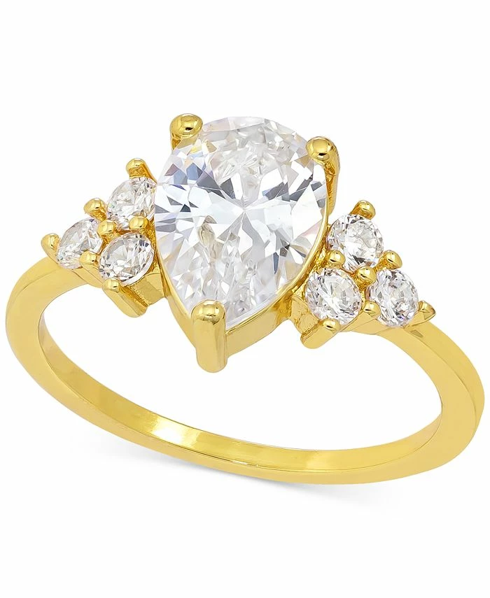 Charter Club Gold-Tone Pear-Shape Crystal Accent Ring, Created For Macy's 1 Charter Club Gold-Tone Pear-Shape Crystal Accent Ring, Created For Macy's