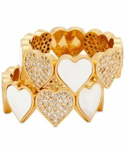 Kate Spade New York Gold-Tone 2-Pc. Set Heart Rings