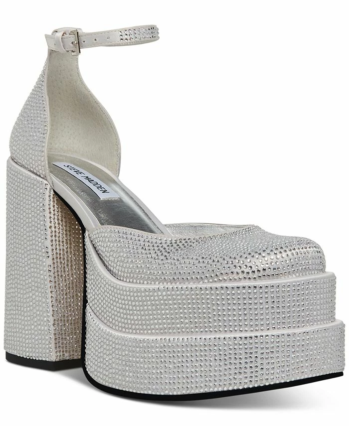 Steve Madden Women's Charlize Rhinestone Double Platform Pumps 1 Steve Madden Women's Charlize Rhinestone Double Platform Pumps