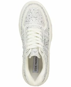 Steve Madden Women's Sonic Rhinestone Lace-Up Sneakers -rings shop 23057481 fpx