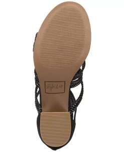 Style & Co Women's Josettee Strappy Block-Heel Sandals, Created Macy's -rings shop 23109960 fpx