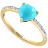 EFFY Collection ® Turquoise & Diamond (1/10 Ct. T.w.) Heart Ring In 14k Gold