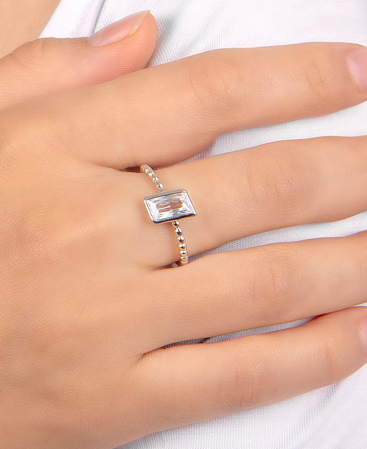 Giani Bernini Emerald Cut Cubic Zirconia (1.47 Ct. T. W.) Solitaire Ring In Sterling Silver 2 Giani Bernini Emerald Cut Cubic Zirconia (1.47 Ct. T. W.) Solitaire Ring In Sterling Silver - Image 2