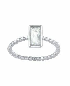 Giani Bernini Emerald Cut Cubic Zirconia (1.47 Ct. T. W.) Solitaire Ring In Sterling Silver