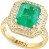 EFFY Collection ® Emerald (4-1/4 Ct. T.w.) & Diamond (5/8 Ct. T.w.) Ring In 14k Yellow Gold