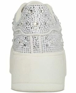 Steve Madden Women's Rockaway Rhinestone Lace-Up Platform Sneakers -rings shop 23286942 fpx