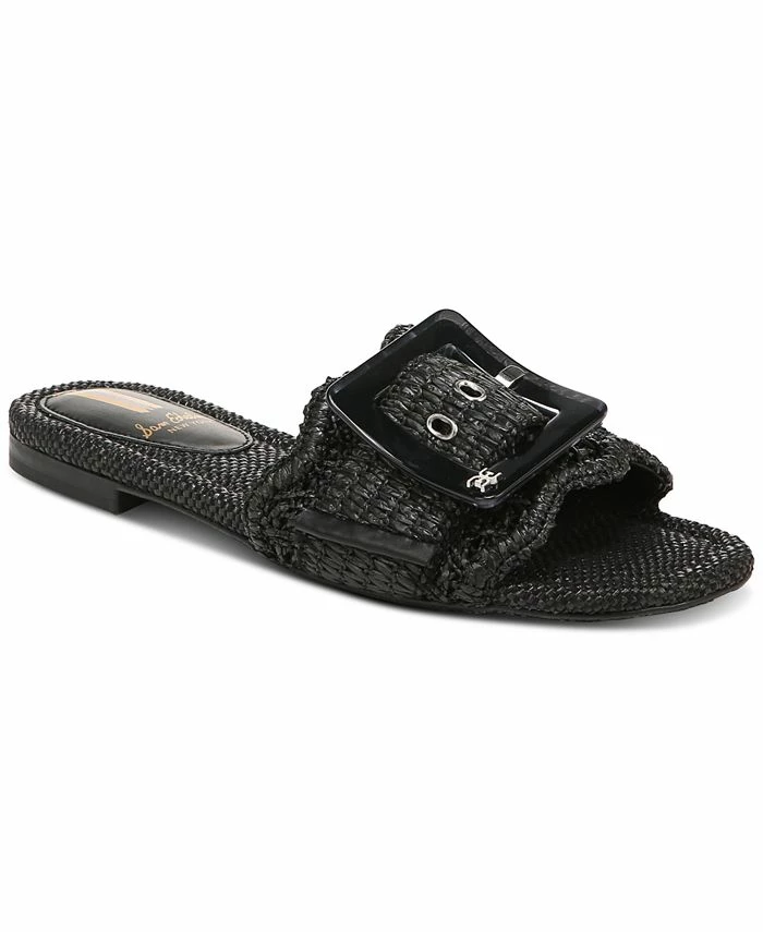 Sam Edelman Women's Bambi Raffia Buckle Slide Sandals 1 Sam Edelman Women's Bambi Raffia Buckle Slide Sandals
