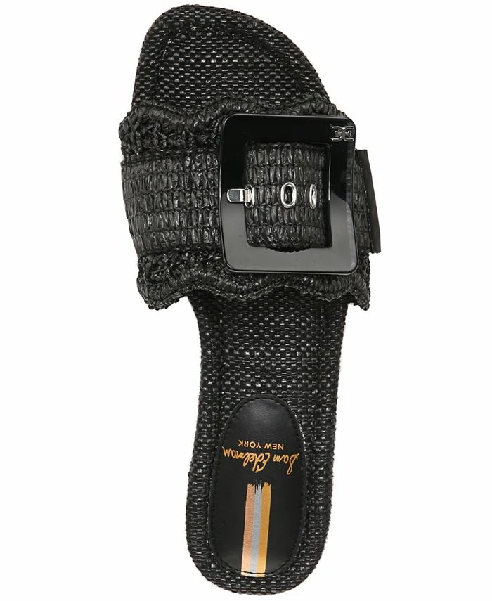 Sam Edelman Women's Bambi Raffia Buckle Slide Sandals 4 Sam Edelman Women's Bambi Raffia Buckle Slide Sandals - Image 4