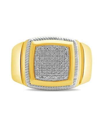 Macy's En's Diamond Cluster Style Ring (1/10 Ct. T.w.) In 18k Gold-Plated Sterling Silver 3 Macy's En's Diamond Cluster Style Ring (1/10 Ct. T.w.) In 18k Gold-Plated Sterling Silver - Image 3