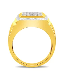 Macy's En's Diamond Cluster Style Ring (1/10 Ct. T.w.) In 18k Gold-Plated Sterling Silver 10 Macy's En's Diamond Cluster Style Ring (1/10 Ct. T.w.) In 18k Gold-Plated Sterling Silver -rings shop 23327459 fpx