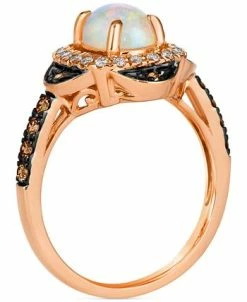 Le Vian Neopolitan Opal (5/8 Ct. T.w.) & Diamond (1/3 Ct. T.w.) Halo Ring In 14k Rose Gold -rings shop 23388450 fpx