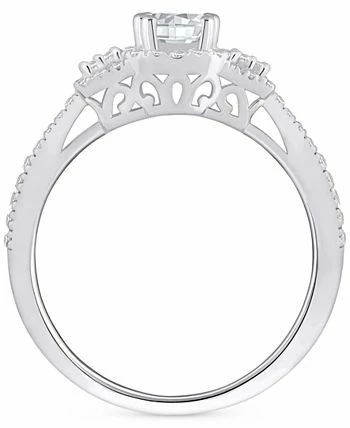 Macy's Diamond Baguette-Framed Halo Engagement Ring (3/4 Ct. T.w.) In 14k White, Yellow Or Rose Gold 3 Macy's Diamond Baguette-Framed Halo Engagement Ring (3/4 Ct. T.w.) In 14k White, Yellow Or Rose Gold - Image 3
