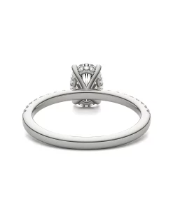 Charles & Colvard Moissanite Oval Hidden Halo Ring (1-3/4 Ct. T.w. Diamond Equivalent) In 14K White Gold -rings shop 23446952 fpx