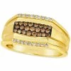 Le Vian Men's Chocolate Diamond (3/8 Ct. T.w.) & Nude Diamond (1/6 Ct. T.w.) Cluster Ring In 14k Gold