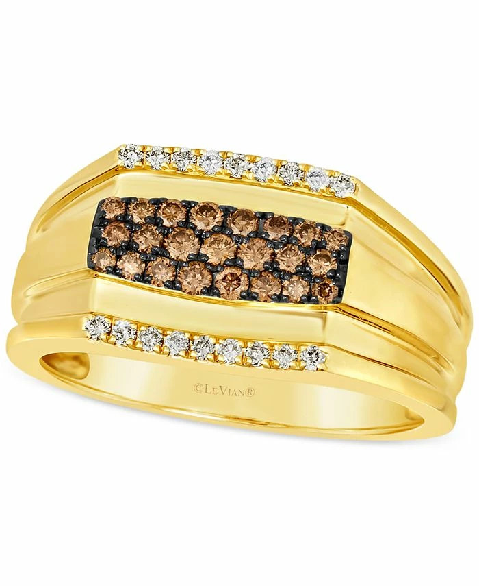Le Vian Men's Chocolate Diamond (3/8 Ct. T.w.) & Nude Diamond (1/6 Ct. T.w.) Cluster Ring In 14k Gold 1 Le Vian Men's Chocolate Diamond (3/8 Ct. T.w.) & Nude Diamond (1/6 Ct. T.w.) Cluster Ring In 14k Gold