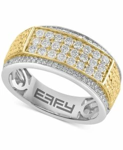 EFFY Collection ® Men's Diamond Cluster Nugget Ring (1 Ct. T.w.) In 10k Two-Tone Gold