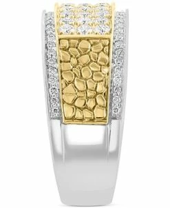 EFFY Collection ® Men's Diamond Cluster Nugget Ring (1 Ct. T.w.) In 10k Two-Tone Gold 7 EFFY Collection ® Men's Diamond Cluster Nugget Ring (1 Ct. T.w.) In 10k Two-Tone Gold -rings shop 23598260 fpx