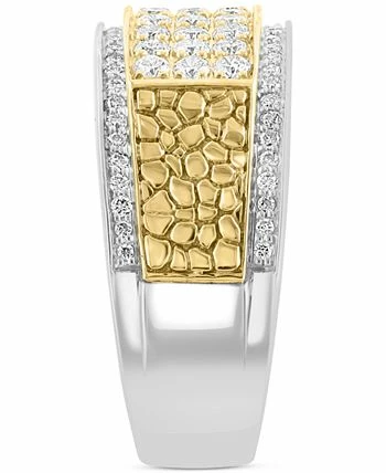 EFFY Collection ® Men's Diamond Cluster Nugget Ring (1 Ct. T.w.) In 10k Two-Tone Gold 3 EFFY Collection ® Men's Diamond Cluster Nugget Ring (1 Ct. T.w.) In 10k Two-Tone Gold - Image 3