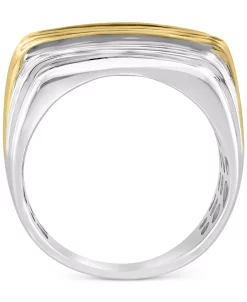 EFFY Collection ® Men's Diamond Baguette & Round Multirow Ring (1 Ct. T.w.) In 10k Two-Tone Gold -rings shop 23598291 fpx