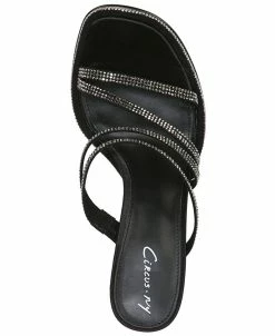 Circus NY Hanson Strappy Rhinestone Flared-Heel Sandals 9 Circus NY Hanson Strappy Rhinestone Flared-Heel Sandals -rings shop 23601043 fpx
