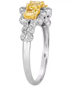 Le Vian Couture® Sunny Yellow Diamond (3/4 Ct. T.w.) & Vanilla Diamond (1/5 Ct. T.w.) Tiara Ring In 14k Two-Tone Gold 6 Le Vian Couture® Sunny Yellow Diamond (3/4 Ct. T.w.) & Vanilla Diamond (1/5 Ct. T.w.) Tiara Ring In 14k Two-Tone Gold -rings shop 23667994 fpx
