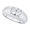 And Now This Cubic Zirconia Fine Silver-Plated Oval Ring