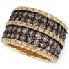 Le Vian Chocolate Diamond® (2-1/2 Ct. T.w.) & Vanilla Diamond (3/8 Ct. T.w.) Multirow Ring In 18k Gold