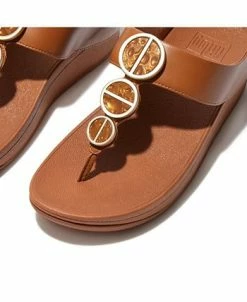 Fitflop Women's Halo Metallic Trim Toe Post Sandals -rings shop 23770727 fpx