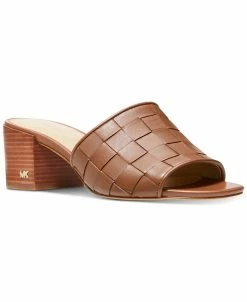 Michael Kors Women's Ingrid Woven Mid-Heel Mule Sandals