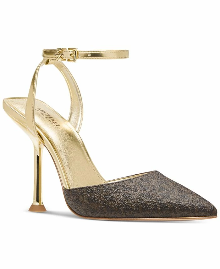 Michael Kors Women's Imani Ankle-Strap Pointed-Toe Pumps 1 Michael Kors Women's Imani Ankle-Strap Pointed-Toe Pumps