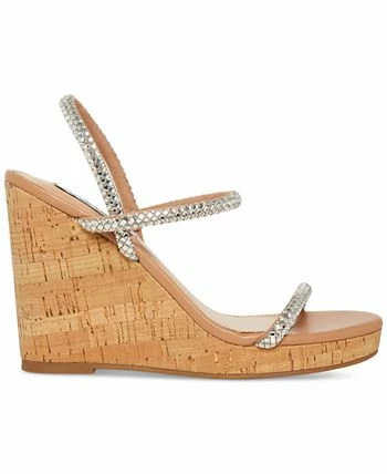 Steve Madden Women's Udell Rhinestone Strappy Wedge Sandals 2 Steve Madden Women's Udell Rhinestone Strappy Wedge Sandals - Image 2