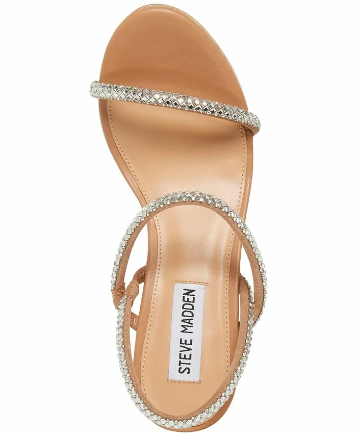 Steve Madden Women's Udell Rhinestone Strappy Wedge Sandals 4 Steve Madden Women's Udell Rhinestone Strappy Wedge Sandals - Image 4