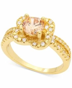 Charter Club Gold-Tone Cubic Zirconia Knot Flower Ring, Created For Macy's