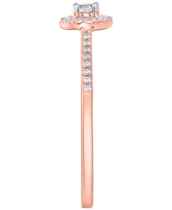 Macy's Diamond Halo Engagement Ring (1/4 Ct. T.w.) In 14k White, Yellow Or Rose Gold -rings shop 23888547 fpx